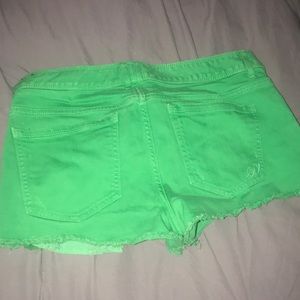 Express Shorts - Green denim jean shorts Express Shorts - Green denim jean shorts